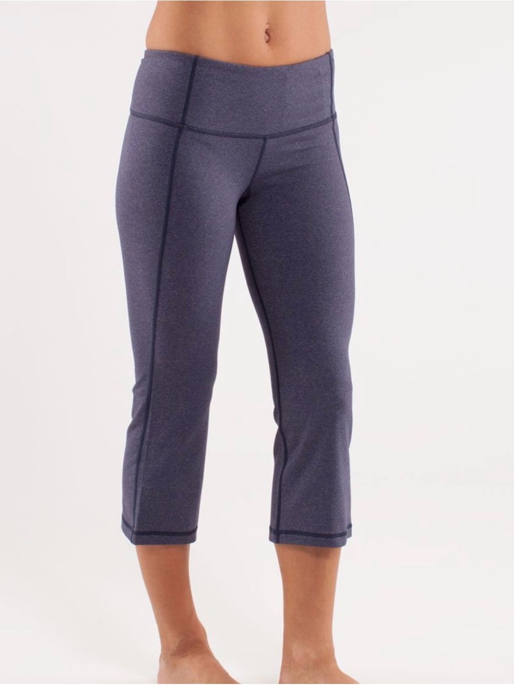 Lululemon Athletica Gather & Crow Crop Heathered Deep Indigo